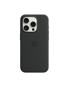Iphone 15 pro silicone case with magsafe - black