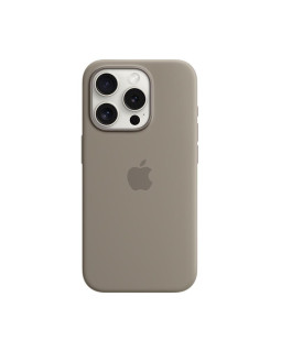 Iphone 15 pro silicone case with magsafe - clay