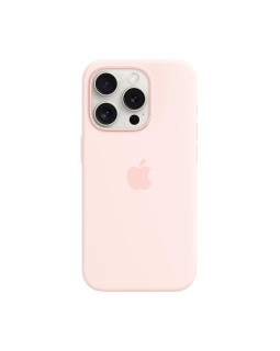 Iphone 15 pro silicone case with magsafe - light pink