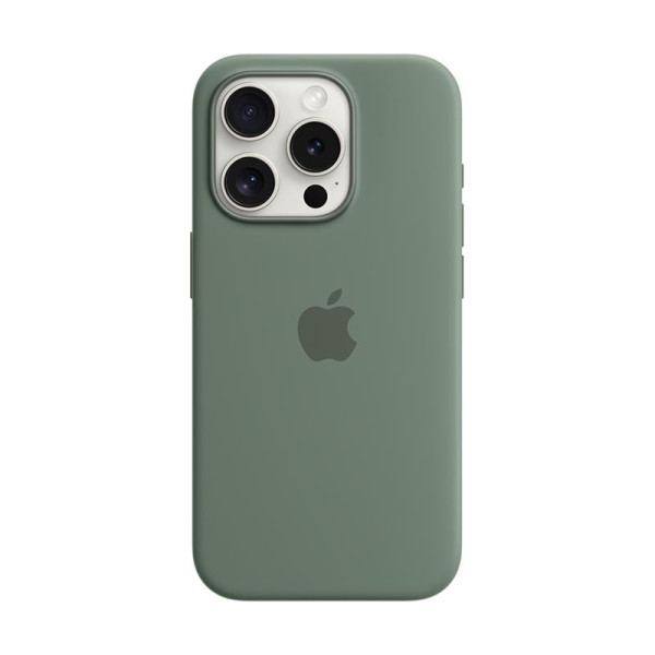 Iphone 15 pro silicone case with magsafe - cypress
