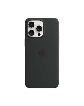 Iphone 15 pro max silicone case with magsafe - black