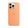 Iphone 15 pro max silicone case with magsafe - orange sorbet