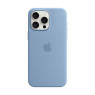 Iphone 15 pro max silicone case with magsafe - winter blue