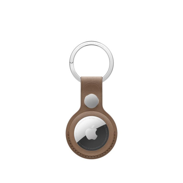 Apple airtag finewoven key ring, pruun