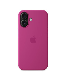 Iphone 16 silicone case with magsafe - fuchsia Iphone 16 silicone case with magsafe - fuchsia