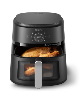Kuumaõhufritüür aknaga, philips 6,2 l, must Kuumaõhufritüür aknaga, philips 6,2 l, must