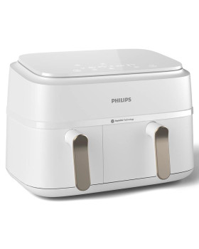 Kuumaõhufritüür kahe korviga, philips 9,0 l, valge Kuumaõhufritüür kahe korviga, philips 9,0 l, valge