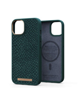 Njord  salmon leather magsafe case iphone 14 (green)