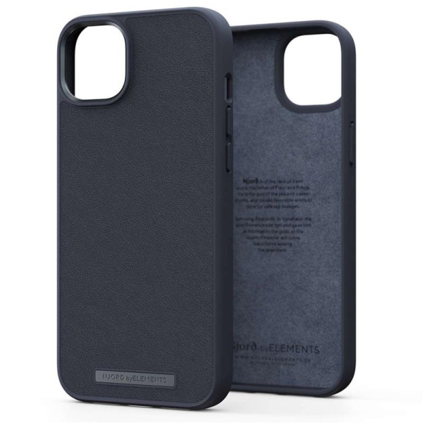 Njord  genuine leather case iphone 14 plus (black)