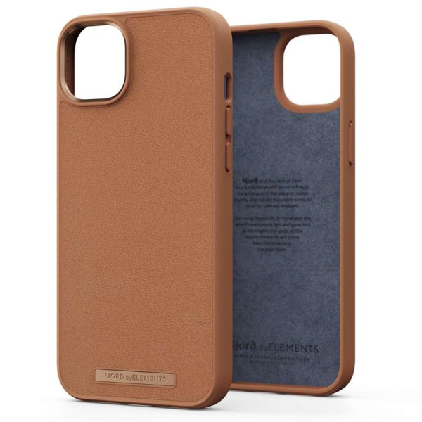 Njord  genuine leather case for iphone 14 plus (cognac)