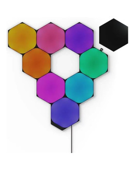 Nanoleaf shapes hexagons starter kit (9 panels), black Nanoleaf shapes hexagons starter kit (9 panels), black