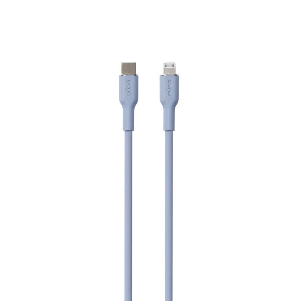 Kaabel puro soft usb-c/lightning, 1,5m, helesinine