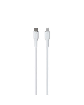 Kaabel puro soft usb-c/lightning 1,5m, valge