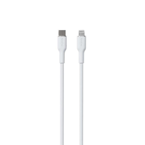 Kaabel puro soft usb-c/lightning 1,5m, valge