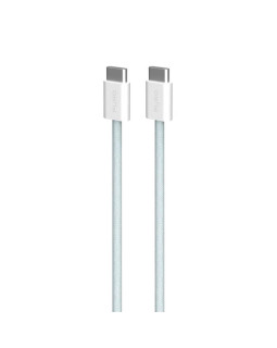 Kaabel puro braided usb-c/usb-c 60w, 1.5m, light blue