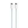 Kaabel puro braided usb-c/usb-c 60w, 1.5m, light blue