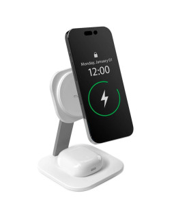Puro mag station 2-in-1, qi2, white Puro mag station 2-in-1, qi2, white