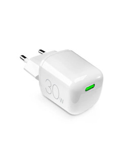 Vooluadapter puro gan 30w usb-c, white Vooluadapter puro gan 30w usb-c, white