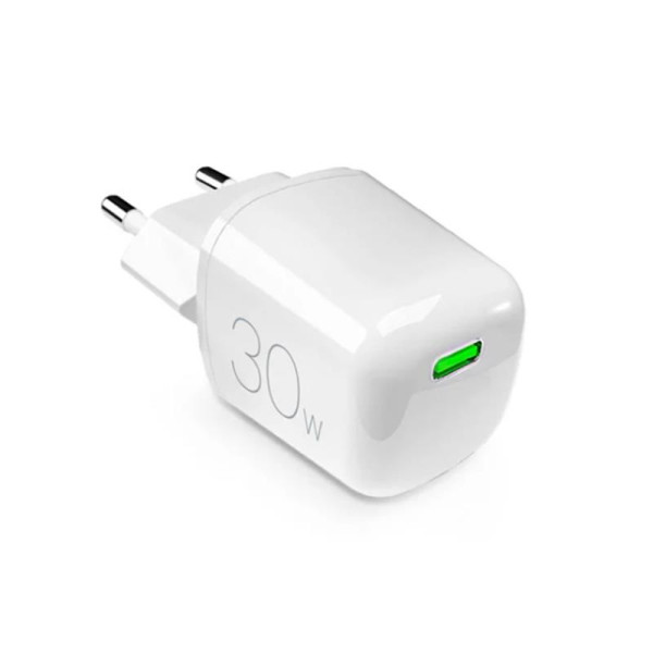 Vooluadapter puro gan 30w usb-c, white
