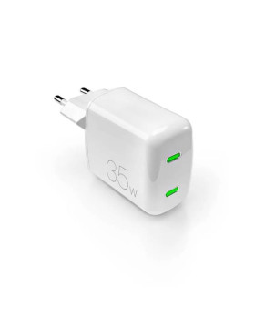 Vooluadapter puro gan 35w 2xusb-c, white