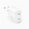 Vooluadapter puro gan 70w 2xusb-c, white