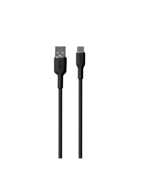 Kaabel puro soft usb/usb-c 1.5m, must