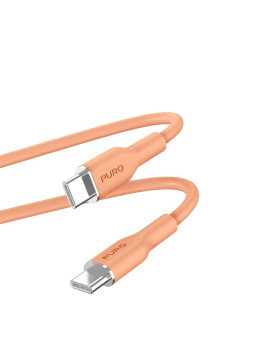Puro soft usb-c/usb-c kaabel, 1,5 m, virsik