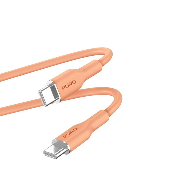 Puro soft usb-c/usb-c kaabel, 1,5 m, virsik