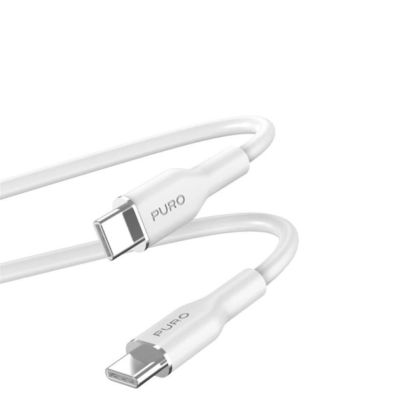 Kaabel puro soft usb-c/usb-c 1,5 m, valge