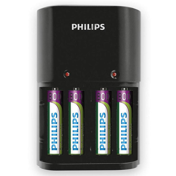 Laadija philips + 4 x aaa 800 mah