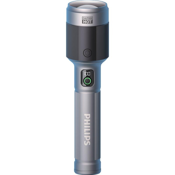 Philips led flashlight 60w, 2200 lm, 9000mah, usb-c
