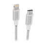 Cable sbs braided usb-c/lightning 1m silver