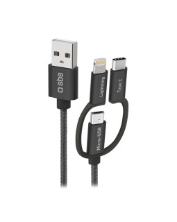 Cable sbs 3-in-1 usb/usb-c/microusb/lightning 1,2m