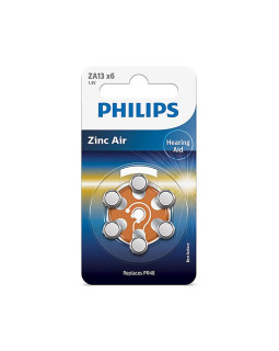 Patarei philips za13 1.4 v 6 tk zinc air (pr48)