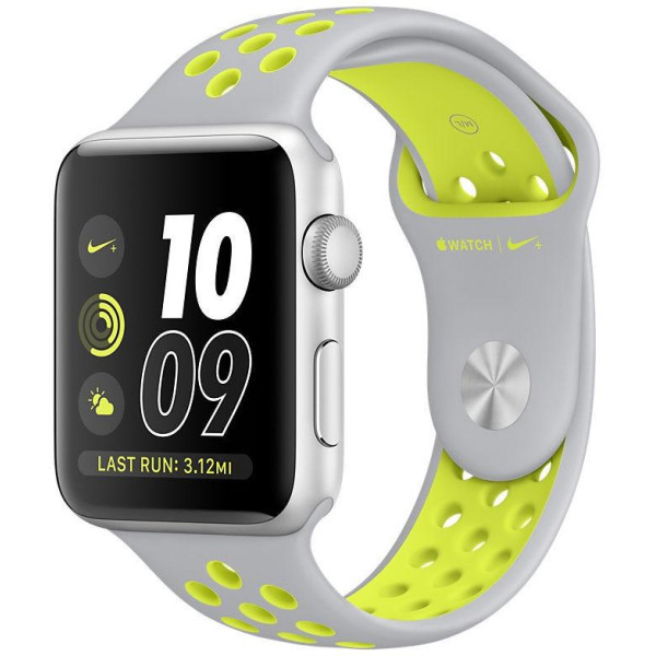 Apple iWatch Nike+ 38mm Silver Aluminium/Silver Yellow Sport Band MNYP2ZP/A USED (grade:A) Nutikellad