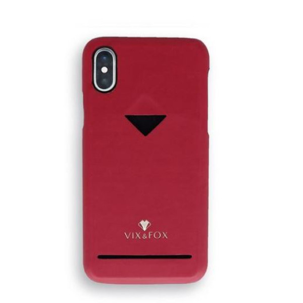 VixFox Card Slot Back Shell for Iphone X/XS ruby red Mobiili ümbrised