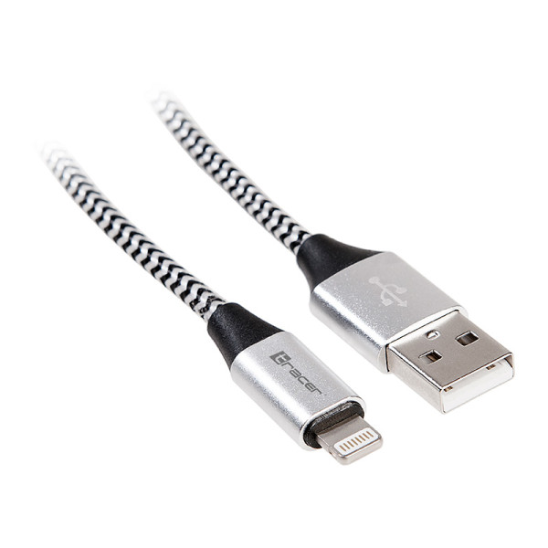 Tracer 46268 Lighting USB 2.0 Iphone AM 1m Black Silver Muu