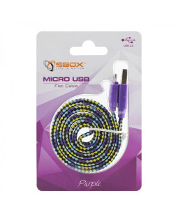 Sbox USB->Micro USB 2.0 M/M 1m colorfull blister purple