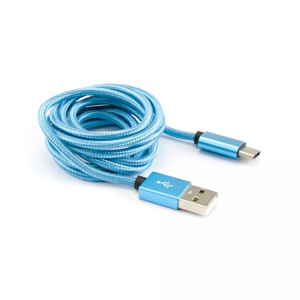 Sbox USB->Type C M/M 1.5m CTYPE-1.5BL blue Muu