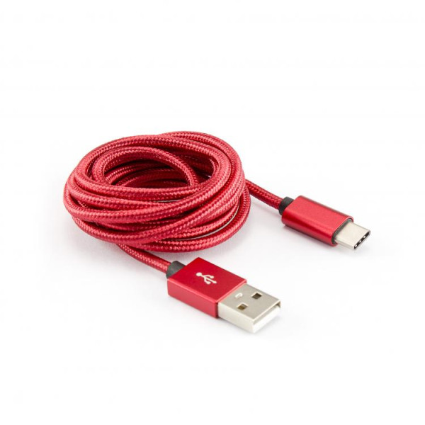 Sbox USB->Type-C M/M 1.5m CTYPE-1.5R strawberry red Muu