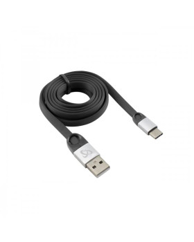 Sbox USB 2.0-Type-C/2.4A black/silver 1.5M