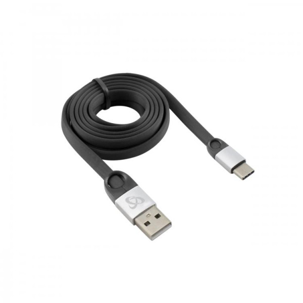 Sbox USB 2.0-Type-C/2.4A black/silver 1.5M Muu