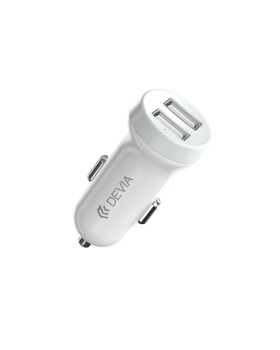 Devia Smart series car charger suit for Lightning (5V3.1A,2USB) white