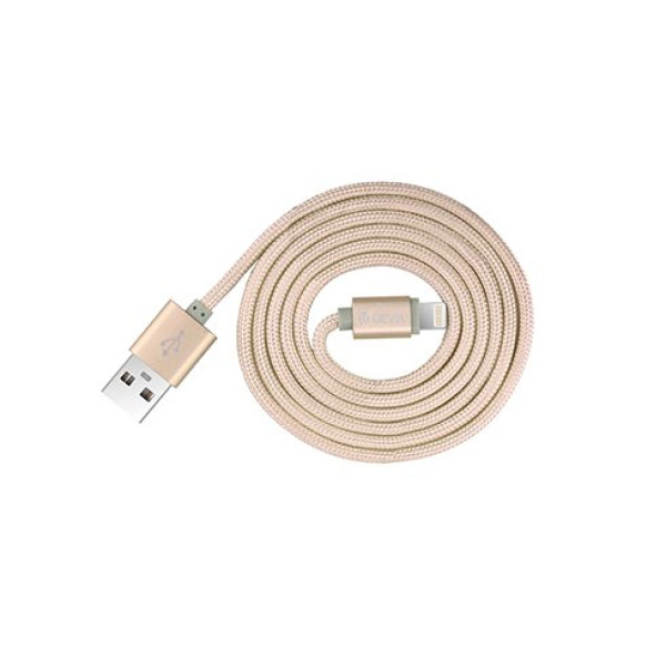 Devia Fashion Series Cable for Lightning (MFi, 2.4A 1.2M) champagne gold Muu