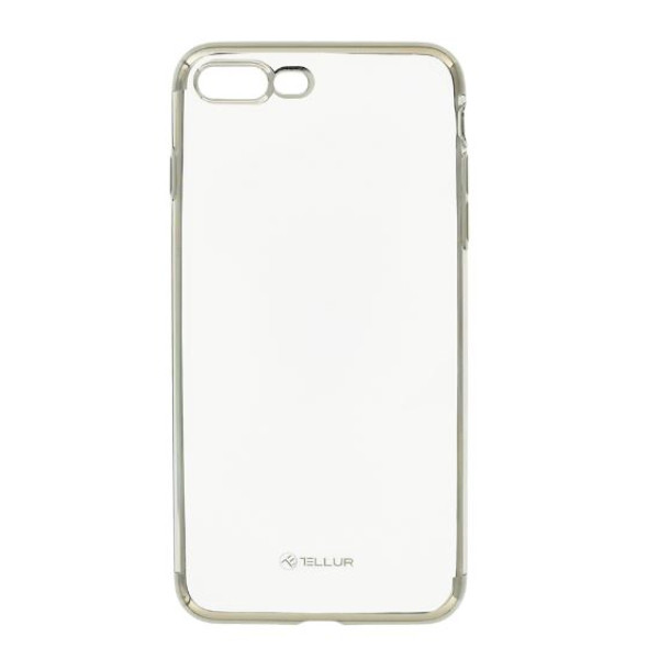 Tellur Cover Silicone Electroplated for iPhone 8 Plus silver Mobiili ümbrised