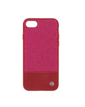 Tellur Cover Synthetic Leather Glitter II for iPhone 8 pink