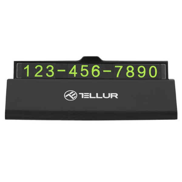 Tellur Temporary car parking phone number card black Autohoidikud