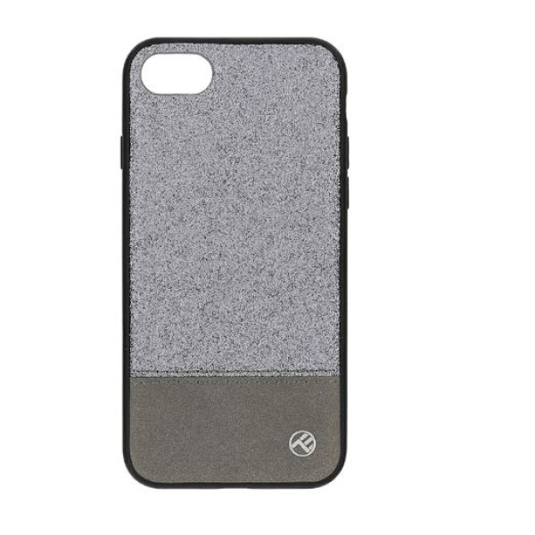 Tellur Cover Synthetic Leather Glitter II for iPhone 8 silver Mobiili ümbrised