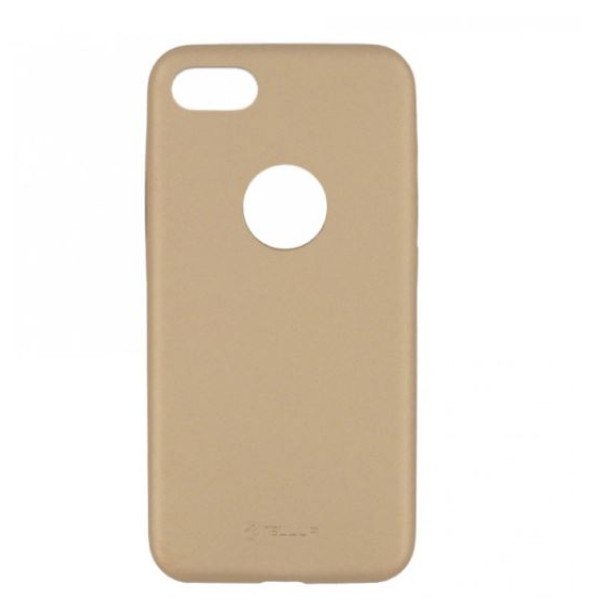 Tellur Cover Slim Synthetic Leather for iPhone 8 gold Mobiili ümbrised