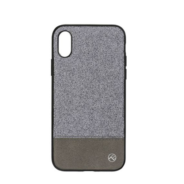 Tellur Cover Synthetic Leather Glitter II for iPhone X/XS silver Mobiili ümbrised